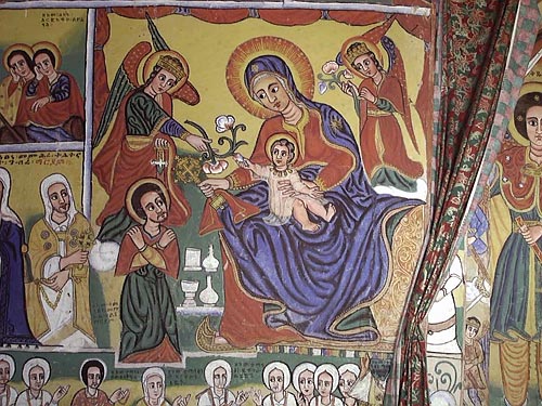 Фреска из эфиопского монастыря на озере Тана